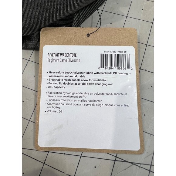 Simms Riverkit Wader Bag Regiment Camo Olive Drab New - Picture 4 of 10